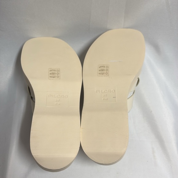 Anthropologie Pilcro Woven Slide Sandals Bone White Size 39/8.5 NEW - Picture 6 of 7